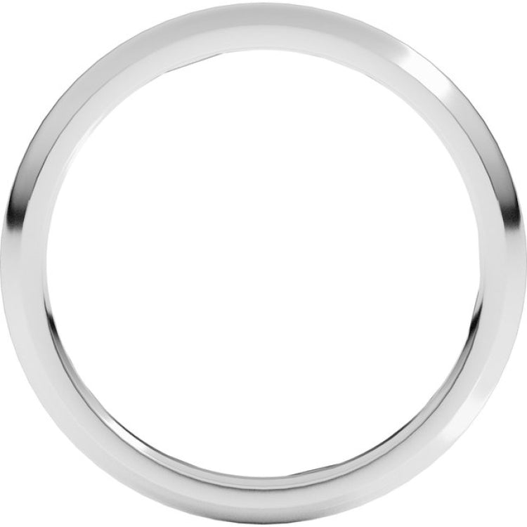 14K White Gold 2 mm Comfort-Fit Half Round Band Size 9.5