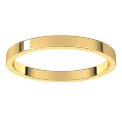 10K Yellow Gold 2 mm Flat Band Size 6.5