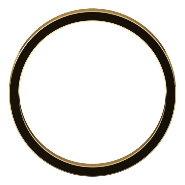 14K Yellow Gold 2.5 mm Flat Band Size 10
