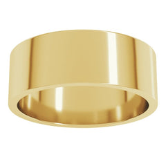 14K Yellow Gold 7 mm Flat Band Size 7.5