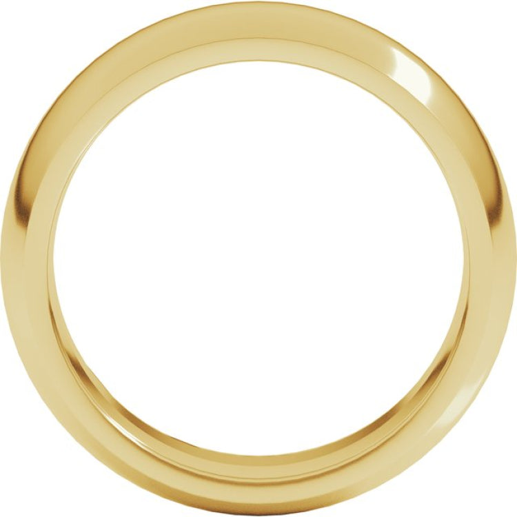 14K Yellow Gold 7 mm Comfort-Fit Half Round Band Size 14