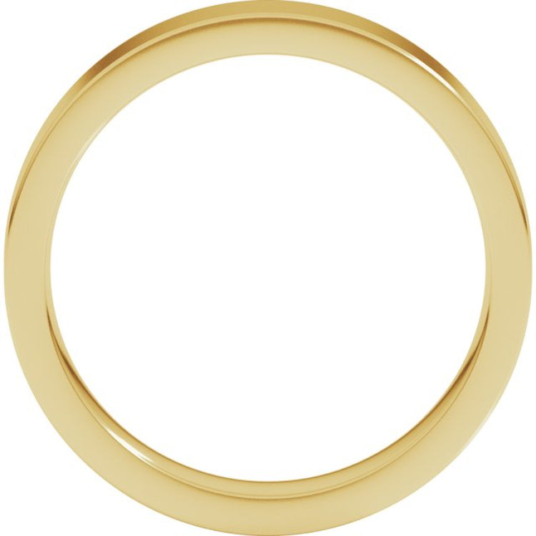 14K Yellow Gold 4 mm Comfort-Fit Flat Band Size 7.5