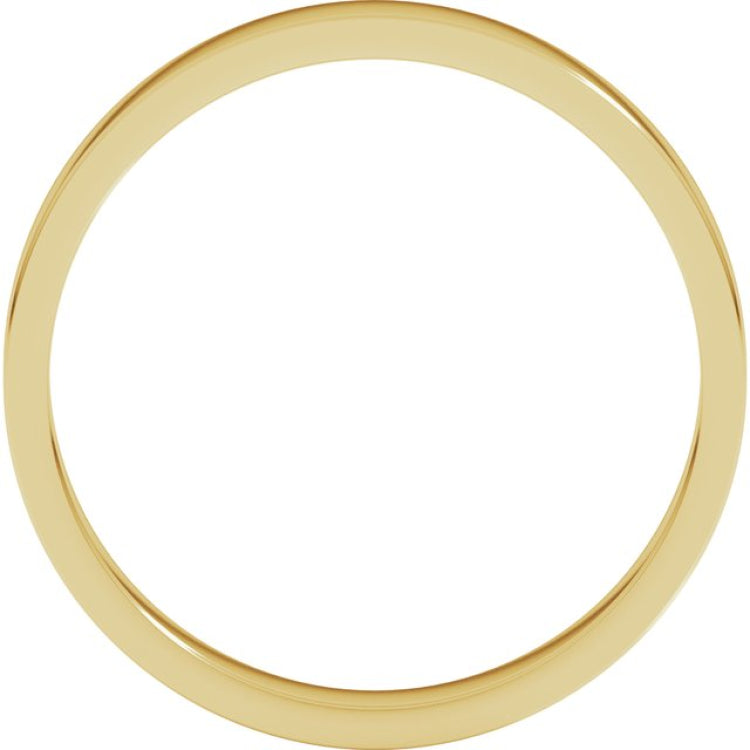 10K Yellow Gold 3 mm Flat Band Size 5.5