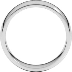 10K White Gold 7 mm Lightweight Comfort-Fit Half Round Band Size 8.5