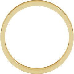 18K Yellow Gold 3 mm Flat Band Size 8.5