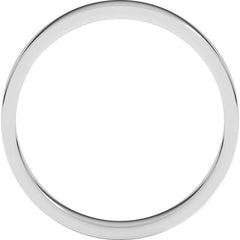 14K White Gold 3 mm Flat Band Size 7.5