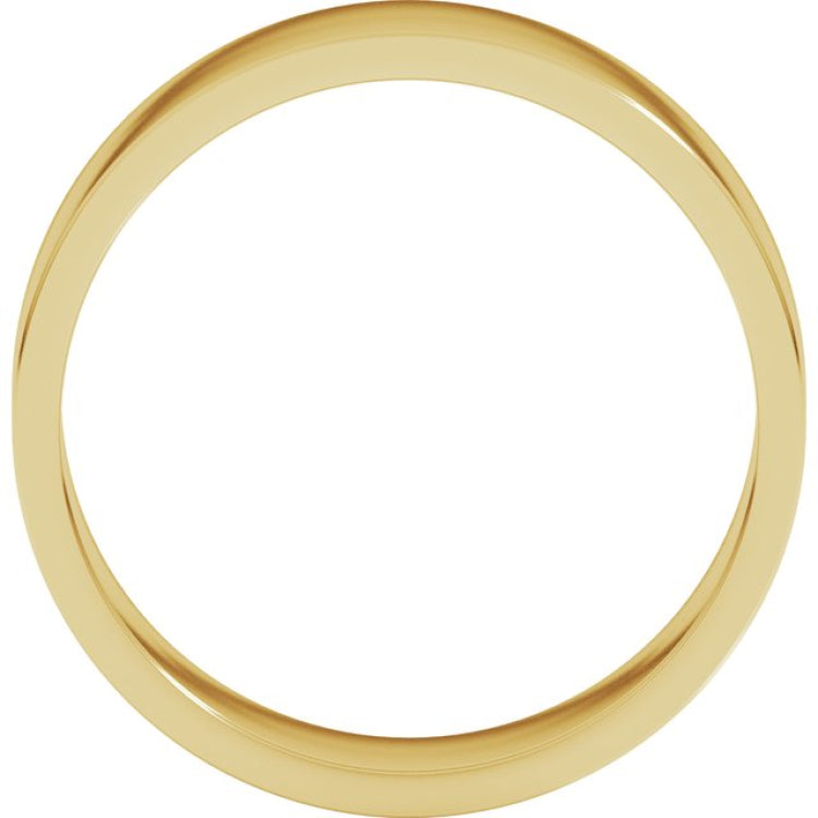 14K Yellow Gold 6 mm Flat Band Size 11.5