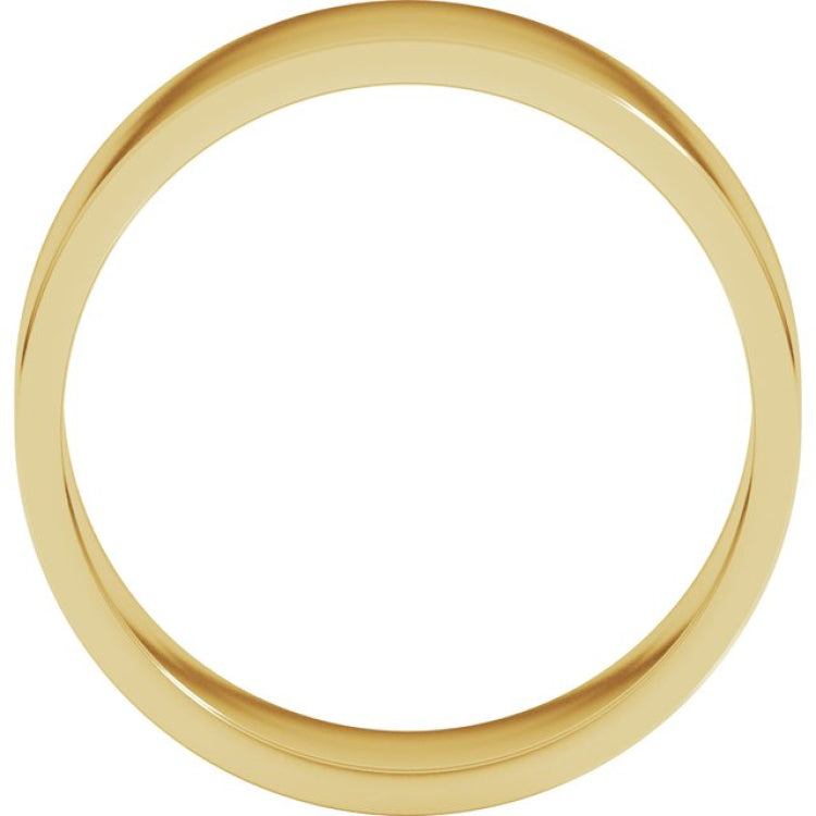 18K Yellow Gold 7 mm Flat Band Size 9.5