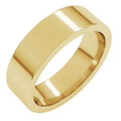 14K Yellow Gold 6 mm Comfort-Fit Flat Band Size 12