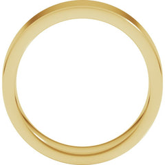 14K Yellow Gold 6 mm Comfort-Fit Flat Band Size 12