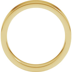 14K Yellow Gold 5 mm Comfort-Fit Flat Band Size 10.5