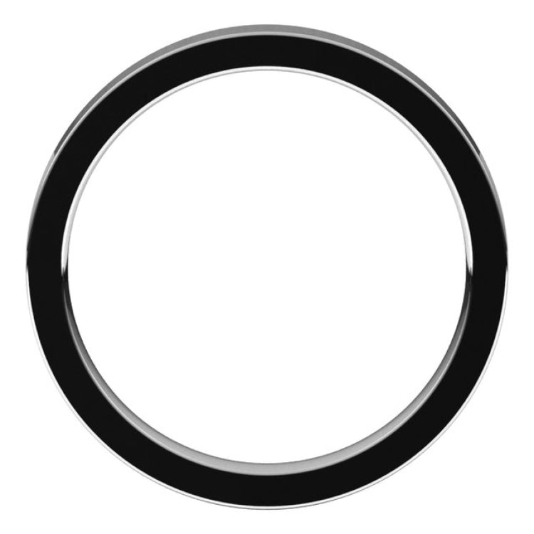 14K White Gold 2.5 mm Comfort-Fit Flat Band Size 10.5