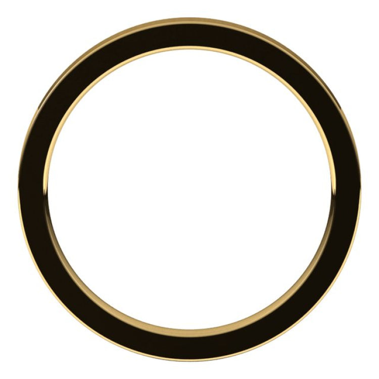 18K Yellow Gold 2 mm Comfort-Fit Flat Band Size 5.5