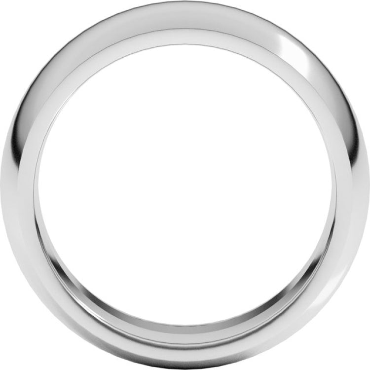 Sterling Silver 8 mm Comfort-Fit Half Round Band Size 11.5