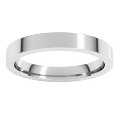 Sterling Silver 3 mm Comfort-Fit Flat Band Size 9