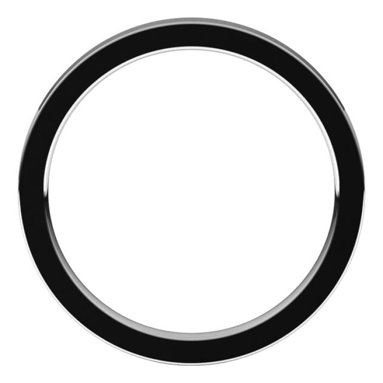 Sterling Silver 2 mm Comfort-Fit Flat Band Size 9.5