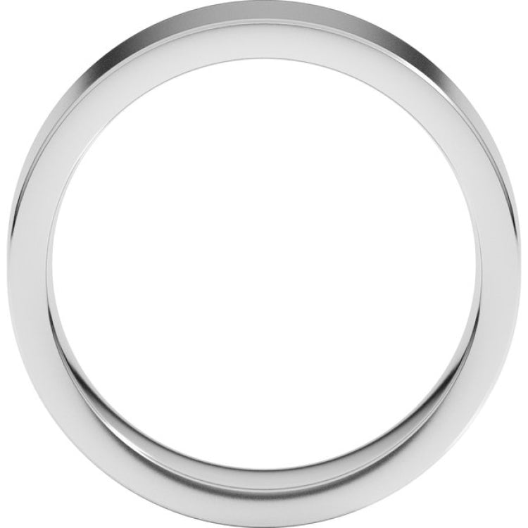 Sterling Silver 6 mm Comfort-Fit Flat Band Size 9.5