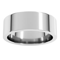 Sterling Silver 7 mm Comfort-Fit Flat Band Size 10