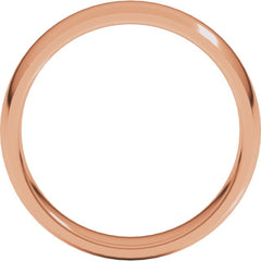 14K Rose Gold 5 mm Lightweight Comfort-Fit Half Round Band Size 12