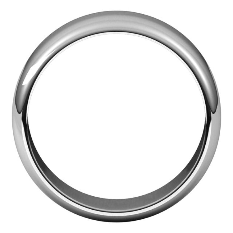 Sterling Silver 8 mm Half Round Band Size 11