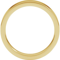 14K Yellow Gold 4 mm Comfort-Fit Flat Band Size 8.5