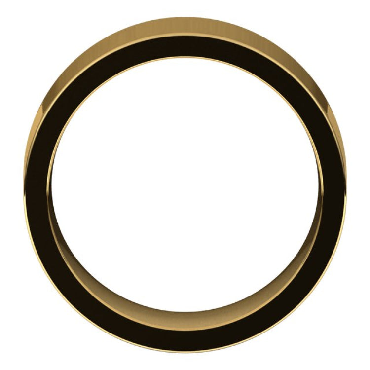 14K Yellow Gold 8 mm Comfort-Fit Flat Band Size 8.5