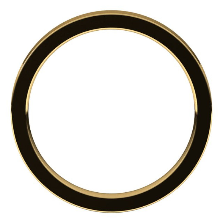 18K Yellow Gold 2.5 mm Comfort-Fit Flat Band Size 7