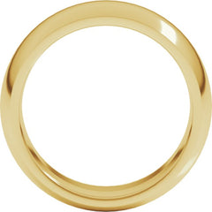 10K Yellow Gold 8 mm Comfort-Fit Half Round Band Size 9