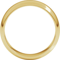 14K Yellow Gold 6 mm Half Round Band Size 11.5