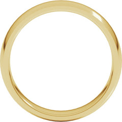 14K Yellow Gold 5 mm Lightweight Comfort-Fit Half Round Band Size 12.5