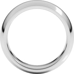 14K White Gold 7 mm Comfort-Fit Half Round Band Size 7.5