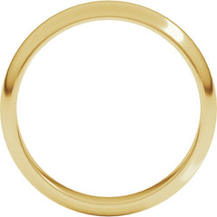 14K Yellow Gold 4 mm Half Round Band Size 9.5