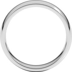 14K White Gold 6 mm Lightweight Comfort-Fit Half Round Band Size 11