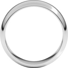 10K White Gold 6 mm Half Round Band Size 12