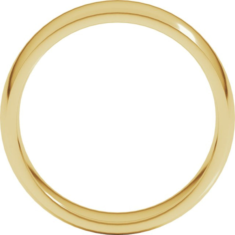 18K Yellow Gold 6 mm Lightweight Comfort-Fit Half Round Band Size 5.5