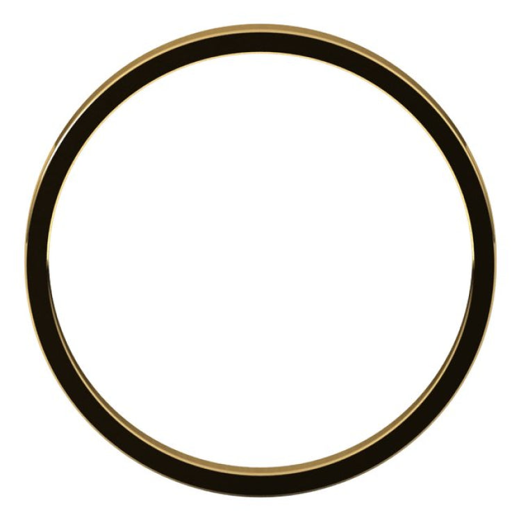 10K Yellow Gold 2 mm Ultra-Lightweight Flat Band Size 7