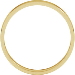 14K Yellow Gold 3 mm Ultra-Lightweight Flat Band Size 5.5