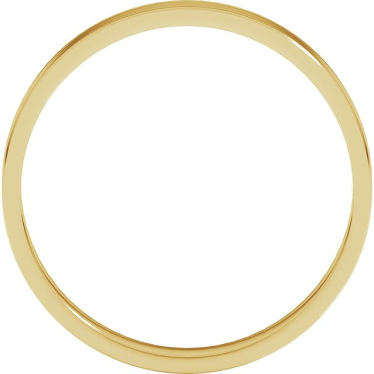 14K Yellow Gold 3 mm Ultra-Lightweight Flat Band Size 6