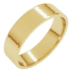 14K Yellow Gold 5 mm Ultra-Lightweight Flat Band Size 6.5