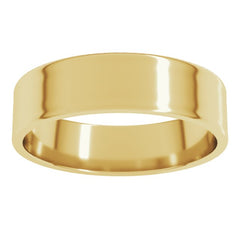 14K Yellow Gold 5 mm Ultra-Lightweight Flat Band Size 7