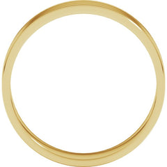 14K Yellow Gold 5 mm Ultra-Lightweight Flat Band Size 9.5