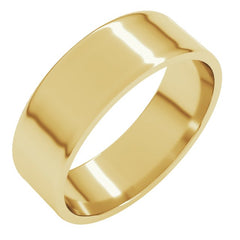 14K Yellow Gold 6 mm Ultra-Lightweight Flat Band Size 5.5