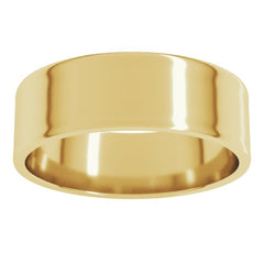 14K Yellow Gold 6 mm Ultra-Lightweight Flat Band Size 7.5
