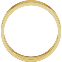 14K Yellow Gold 6 mm Ultra-Lightweight Flat Band Size 8.5
