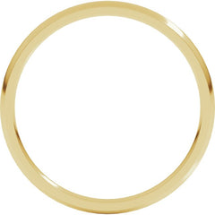 10K Yellow Gold 1.5 mm Lightweight Comfort-Fit Half Round Band Size 6.5