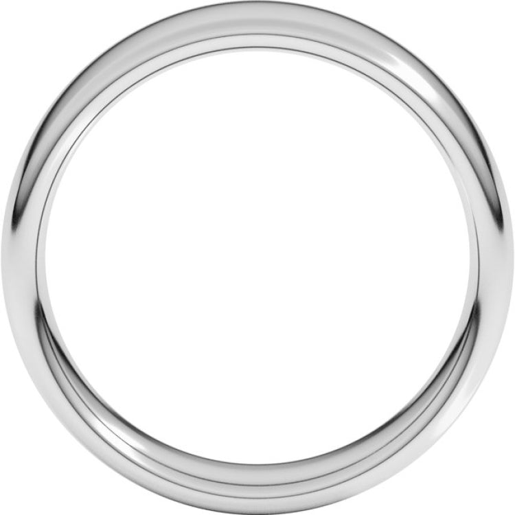 Sterling Silver 6 mm Comfort-Fit European-Style Band Size 10.5
