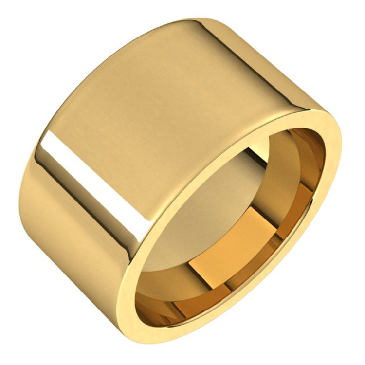 10K Yellow Gold 11 mm Comfort-Fit Flat Band Size 9