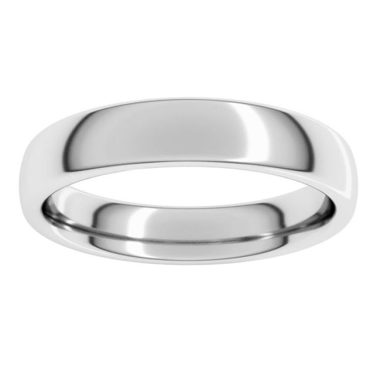 14K White Gold 4 mm Comfort-Fit European-Style Band Size 5.5