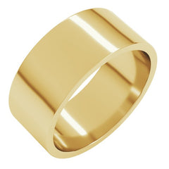 14K Yellow Gold 8 mm Flat Band Size 9.5