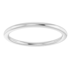 14K White Gold 1.5 mm Comfort-Fit European-Style Band Size 5.5